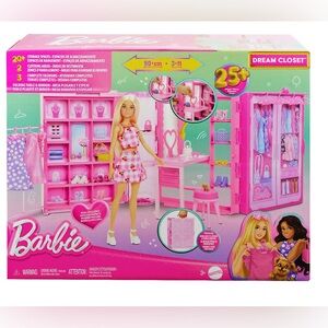 NIB Barbie Dream Closet Toy Play Set. Doll Included